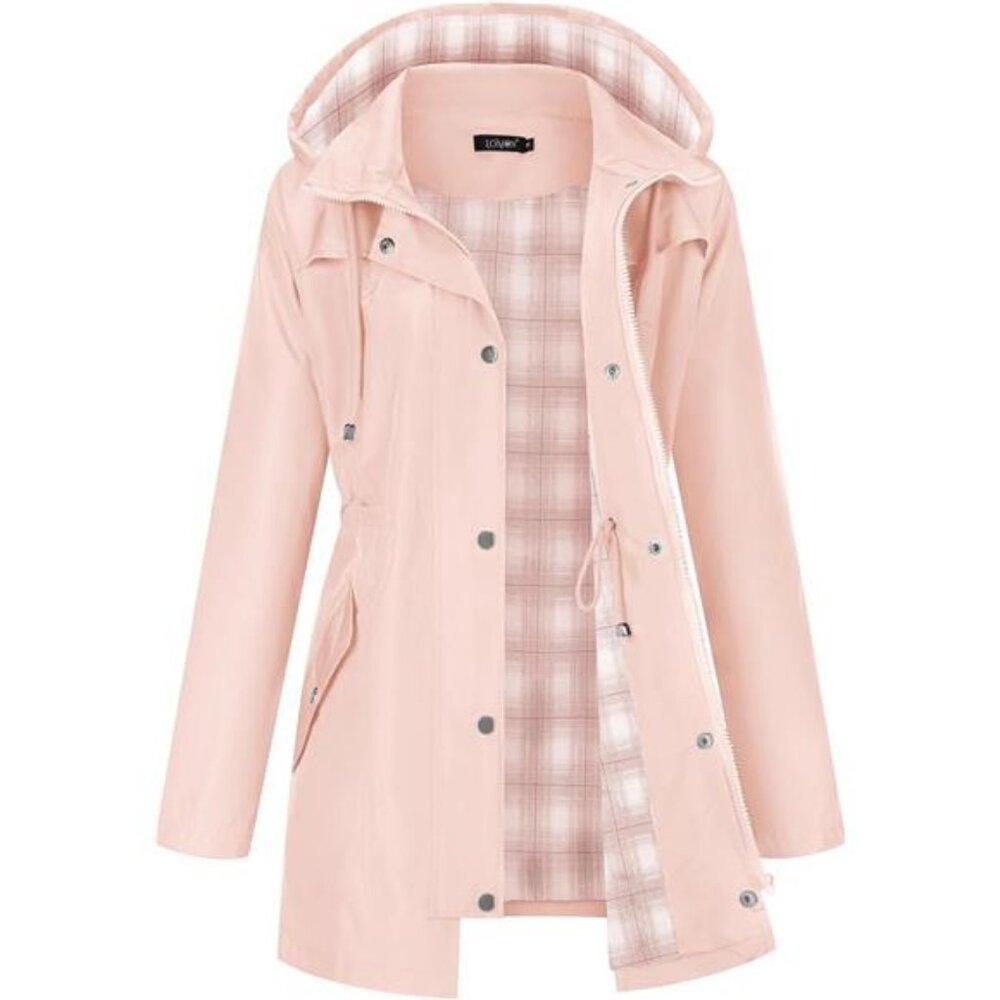 Women Waterproof Outdoor Hiking Raincoat Women Lined Rain Jacket